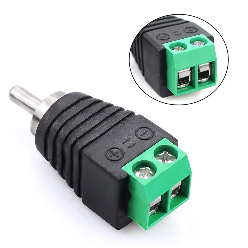 Conector macho RCA a Terminal de tornillo AV, conector de Audio y vídeo, cable de altavoz a adaptador RCA - imagen 3