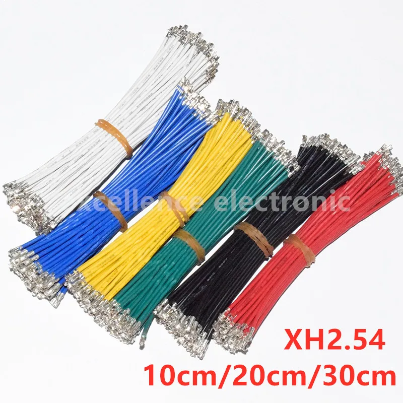 50 Uds Lote XH 2.54mm Doble Cabeza Cable Terminal Sin Carcasa 10cm 20cm 30cm Cable Electrónico Hembra Hembra 24AWG - Vista principal del producto