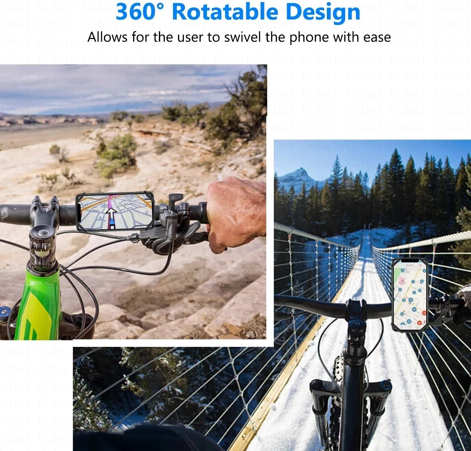 Soporte Universal para manillar de bicicleta, accesorio para teléfono móvil iPhone, Samsung, Xiaomi y Huawei - imagen 3