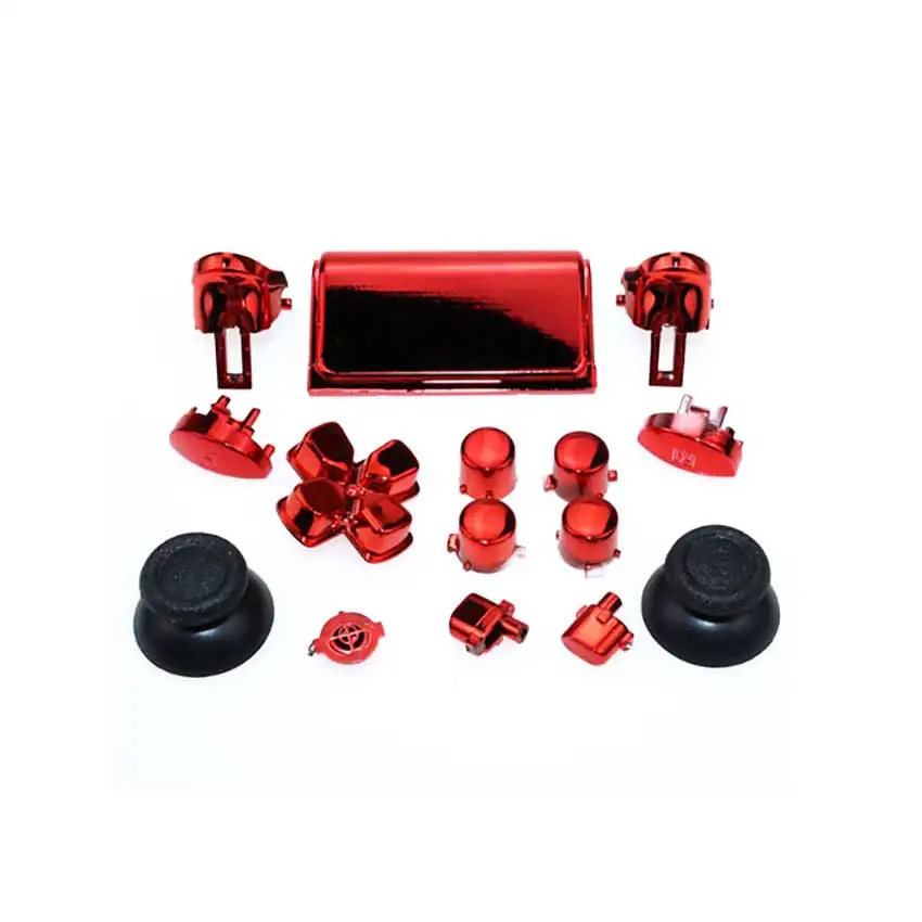 JCD-Juego de botones chapados en Metal para PS4 PRO Slim Controller, JDS-040, Dpad, L1, R1, L2, R2, botones de gatillo, empuñaduras analógicas, tapas, cubierta - imagen 5