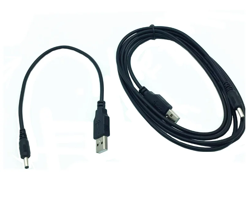 Enchufe de alimentación de CC, convertidor USB a 3,5x1,35mm/CC 3,5x1,35mm, conector en forma de L negro con Cable, Cable corto de 25cm, 1m, 3 pies - imagen 2