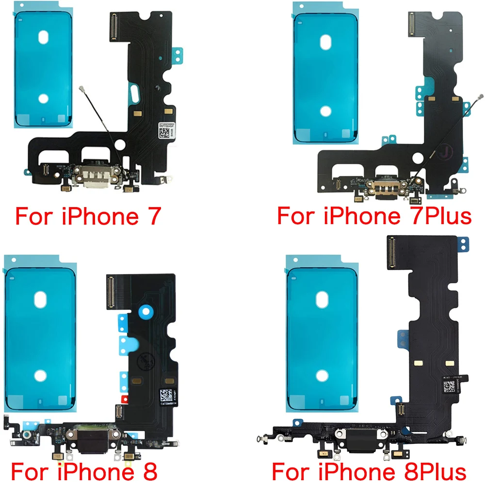 Puerto de carga USB flexible para iPhone 7, 7Plus, 8G, 8 Plus, conector de base de carga con Cable flexible de micrófono y pegatina impermeable - imagen 3