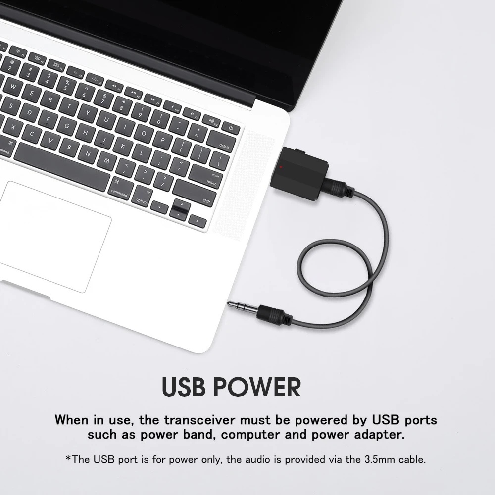 Kebidu-Adaptador de Audio inalámbrico para TV, PC, auriculares, Kit de coche, 3,5mm, AUX, Bluetooth, transmisor, estéreo, Jack 3,5 - imagen 5