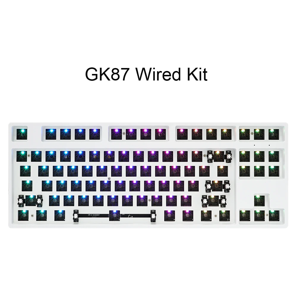Teclado mecánico GK87 GK87S TKL RGB, con cable programable, Bluetooth, MX, kit DIY - imagen 2