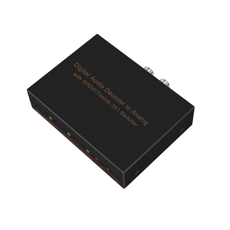 Conmutadores de Audio ópticos digitales SPDIF/TosLink 3x1 con adaptador de interruptor óptico interruptor TosLink óptico digital para DVD - imagen 4
