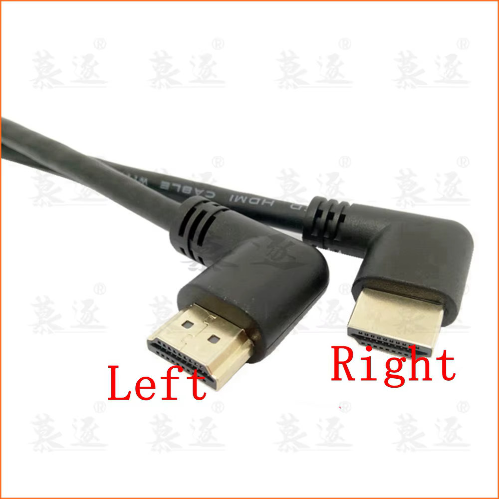 Cable de extensión de codo en ángulo recto de 90 grados, cable compatible con HD, extensor macho a hembra 2K * 4K @ 60HZ Ultra HD 3D 1080P Ethernet - imagen 3