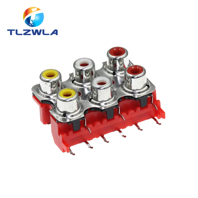 Enchufe concéntrico AV de 9 pies, toma RCA de 6 orificios, PCB soldado, AV6-8.4-13B de AUdio y vídeo, 1 ud. - imagen 4