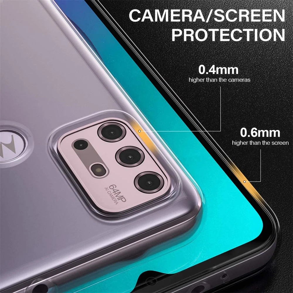 Funda protectora de teléfono para cámara, cubierta trasera suave y transparente para Motorola Moto G10 G30 G40 G50 G60 G100 G Play Power Stylus 2021 Edge S - imagen 4
