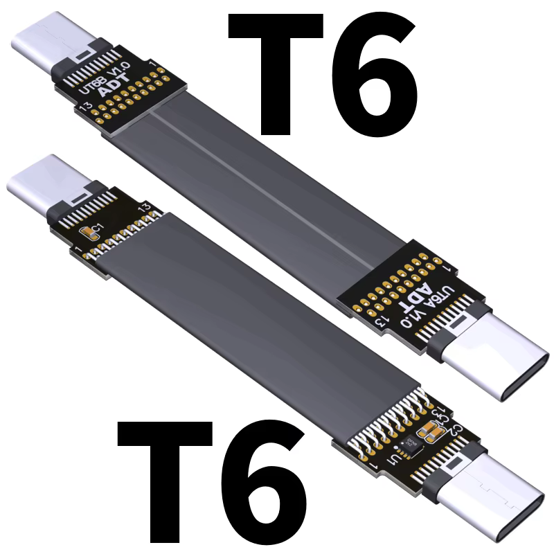 Cable USB-C Extensión Plano 90° 10Gbps FPV Macho a Hembra - imagen 3