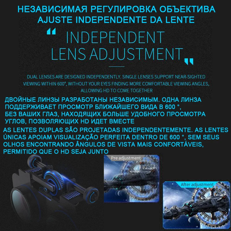 Casco VR Shinecon, gafas 3D de realidad Virtual para teléfono inteligente, auriculares, binoculares, videojuego, lente Wirth - imagen 5