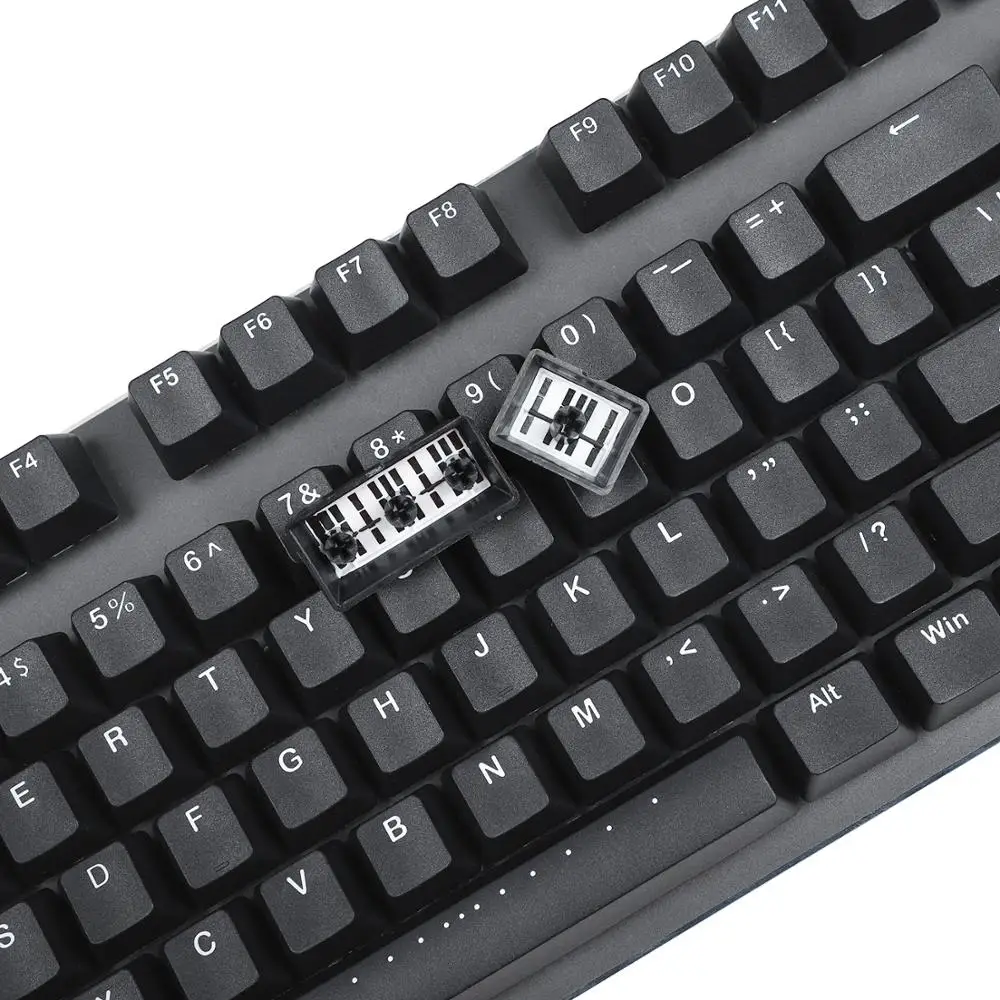 YMDK negro sin brillo a través de 108 PBT OEM perfil doble disparo para teclado mecánico estándar ANSI 104 87 61 MX - imagen 3