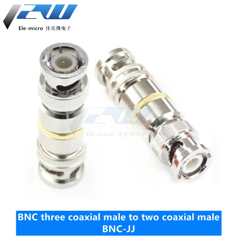 Adaptador de tres Bayonet TRB, accesorio BNC/Q9 macho a hembra de Radio frecuencia Triaxial a dos coaxiales, BNC cabezal de prueba, prueba en T 1533B, 1 unidad - imagen 5