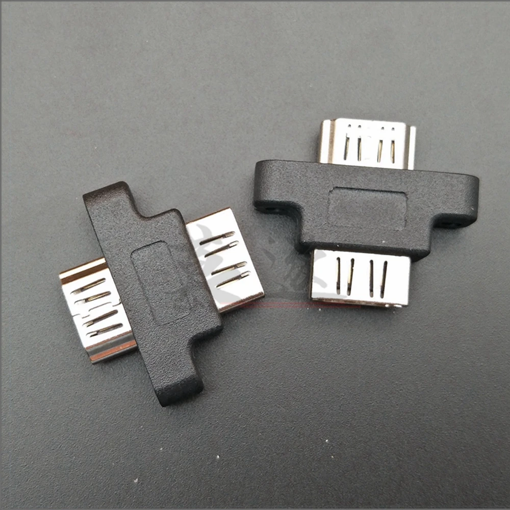 1 Uds F/F HD compatible hembra a hembra con orificios para tornillos conector adaptador de extensión para el Panel de pared negro - imagen 5