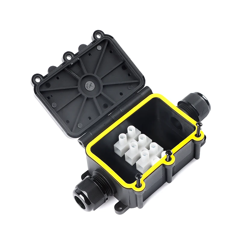 Caja de empalme IP68, Conector de 2-6 vías, 450V, retardante sellado, exterior, resistente al agua, cable eléctrico, Unión de conectores, caja con Terminal - imagen 5