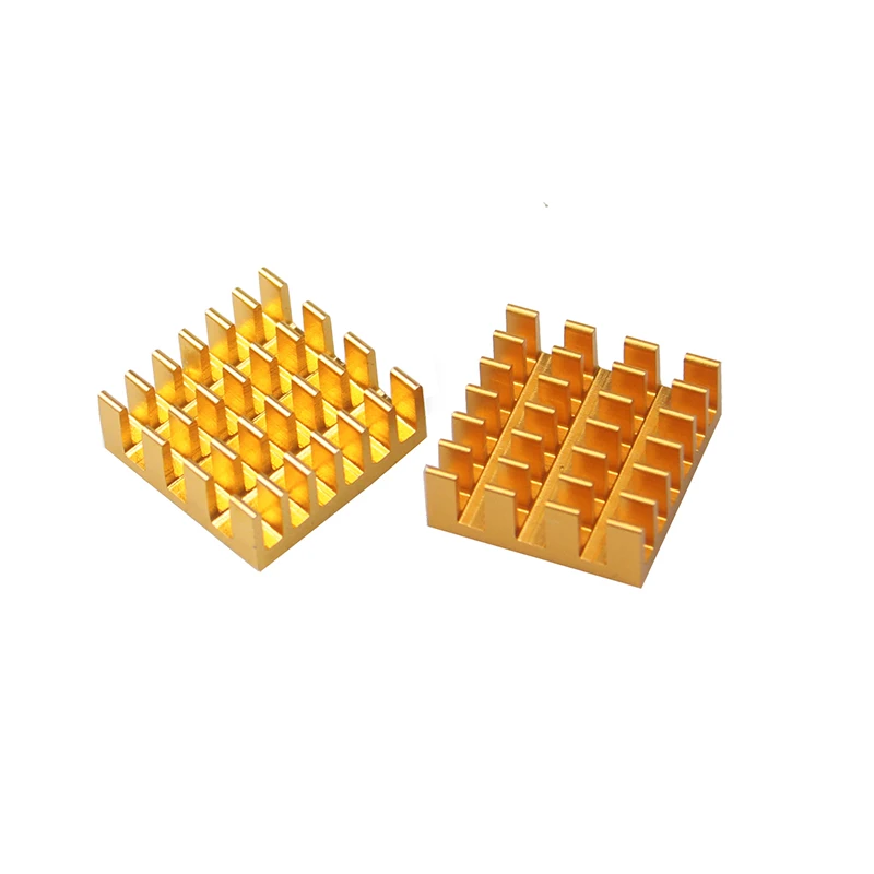 100 Uds YOUNUON 14x14x6mm disipador de calor de aluminio dorado disipador de calor del radiador para CPU, GPU, disipación de calor del Chipset electrónico - imagen 4