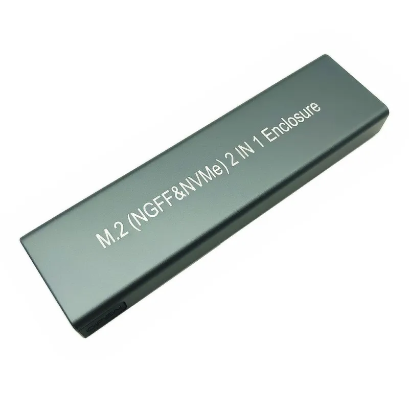 Funda de SSD M2, carcasa NVME, adaptador de SSD M.2 a USB tipo C 3,1 para protocolo Dual NVME, PCIE, NGFF, SATA, clave M/B, caja de disco SSD - imagen 4