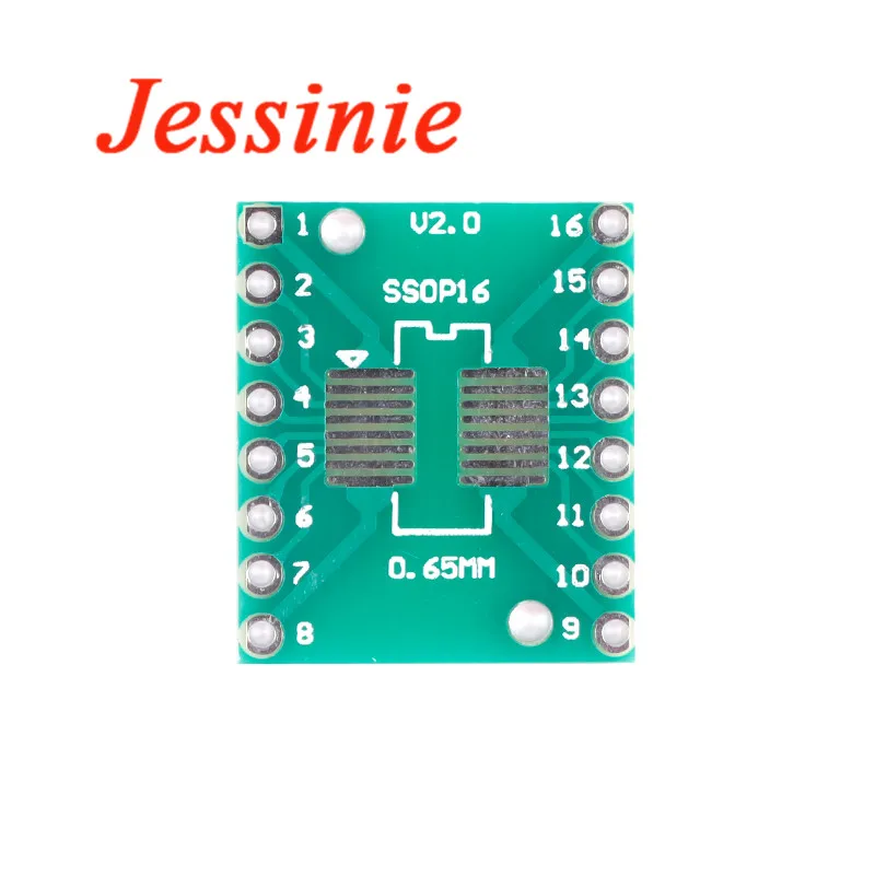 10 Uds SOP16 SSOP16 TSSOP16 amplia Placa de Adaptador convertidor de parche de matrícula a DIP16 DIP Pin 0,65mm, paso de 1,27mm de prueba de transferencia de - imagen 5