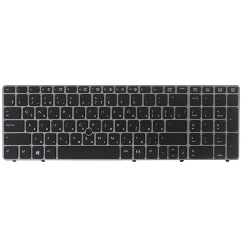 Teclado ruso para portátil HP EliteBook 8560p, 8570P, 8560B, 6560b, 6565b, 6560P, RU, con poste de ratón, 701986-251 - imagen 2