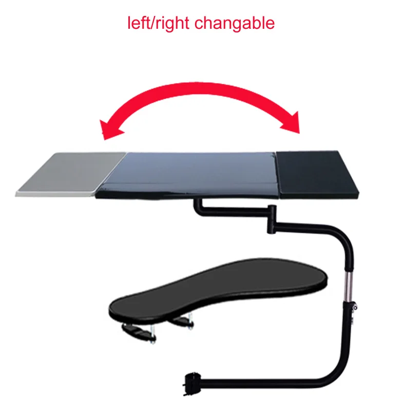 Soporte ergonómico teclado portátil acero inoxidable con abrazadera