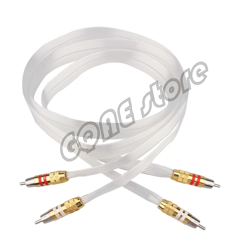 Cinta de alta fidelidad OCC, cable de audio plateado, cable de señal RCA a RCA, enchufe de loto, Audio RCA XLR, altavoz, interconexión, cable amplificador