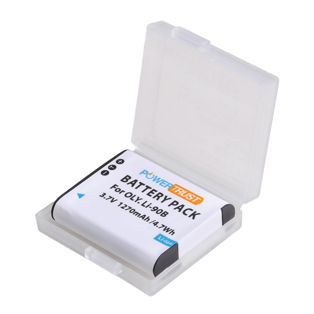 PowerTrust Li-90B LI90B LI-92B Batería + LED Cargador USB de 3 ranuras para Olympus XZ-2,SH-50,SH-1,SP-100, TG-1,TG-2,TG-3,TG-4,TG L20 - imagen 2