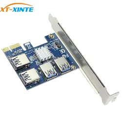 XT-XINTE Tarjeta Multiplicadora PCIe USB para Minería BTC