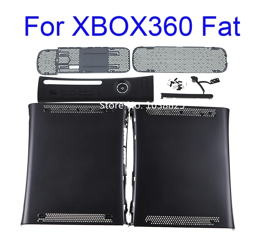 Juego completo de carcasa negra y blanca con botones para consola gorda XBOX360, funda protectora para xbox360 phat - imagen 3