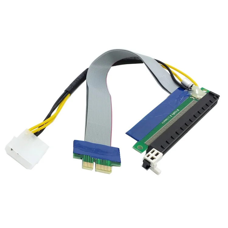 PCIE 1X a 16X Express Slot Riser tarjeta extensor cinta de extensión Flexible con Cable de alimentación de 4 pines - imagen 4
