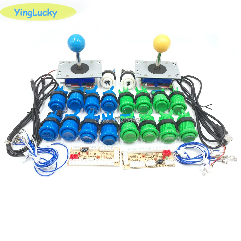 Kit de bricolaje Arcade, codificador USB de retardo cero, Joystick de estilo americano, botón pulsador de 28mm para controlador, consola de juegos, PC Mame Raspberry pi - imagen 4