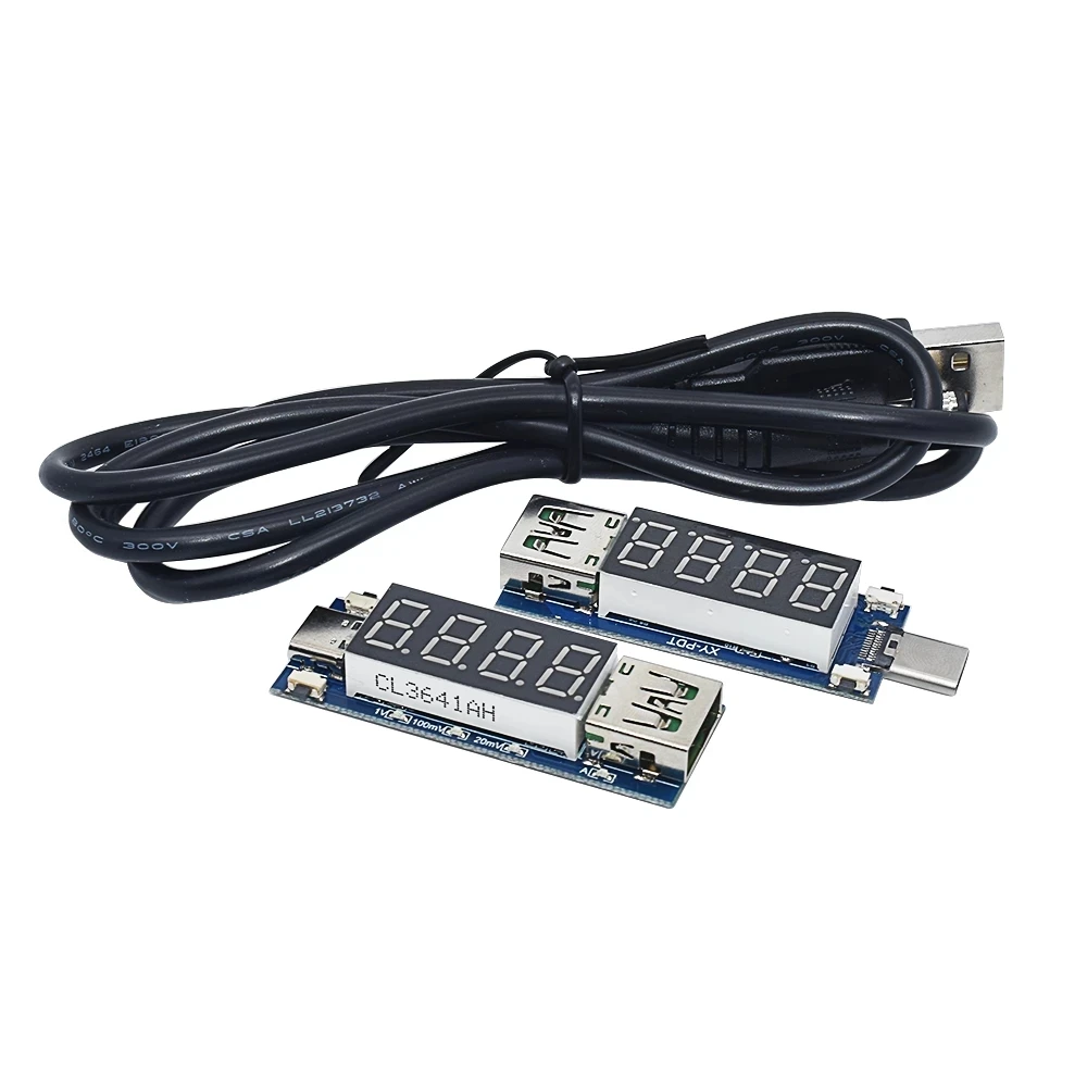 Módulo de señuelo PD tipo C, módulo de disparo de carga rápida, pantalla digital de CC, Medidor de amperios de voltaje, instrumento de prueba compatible con PD2.0 PD3.0