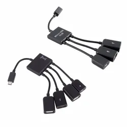 Adaptador OTG Micro USB con divisor de puertos para carga y datos