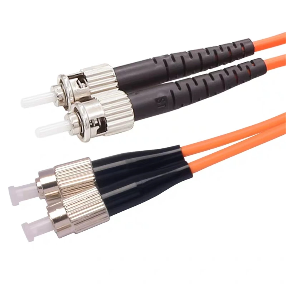 Cable de conexión de fibra óptica FC-ST dúplex 1m 2m 3m 5m 7m 10M 50/125um 62,5/125um ST-FC OM1 OM2 puente dual ftth 10 Uds