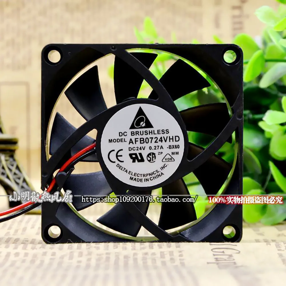 Ventilador de refrigeración de doble bola, inversor para Delta AFB0724VHD 24V 0.27A 7CM 70*70*20mm - imagen 3
