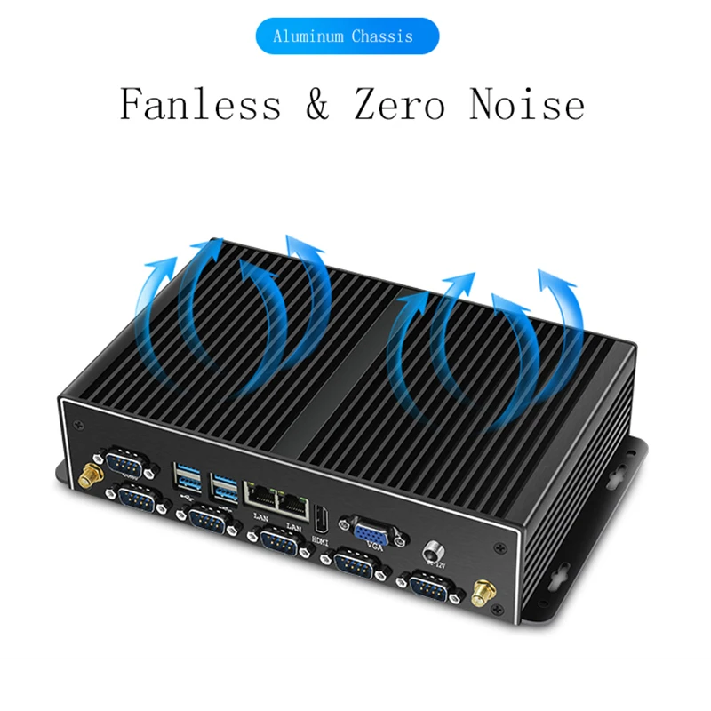 Mini PC Industrial sin ventilador con LAN dual y RS232/RS485 - imagen 5