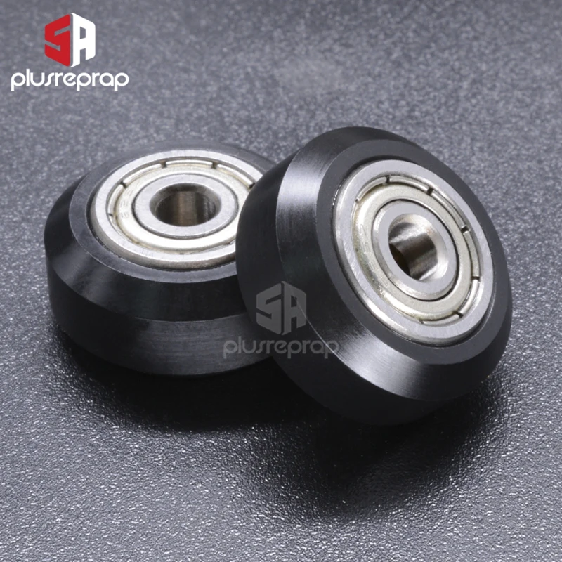 Rueda de plástico para impresora 3D, polea redonda pasiva de modelos grandes POM, engranaje para CNC Openbuilds con ranura en V - imagen 5