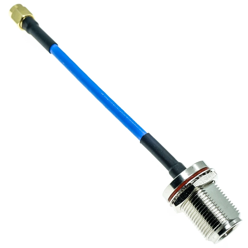 N hembra Jack Mamparo a conector macho SMA RG402 RG-402 Cable coaxial semiflexible 0,141" 50ohm Azul - imagen 2