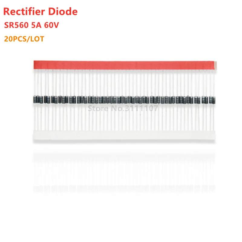 Diodo rectificador SR560, SB560, 5A, 60V, Original, nuevo, 20 unids/lote
