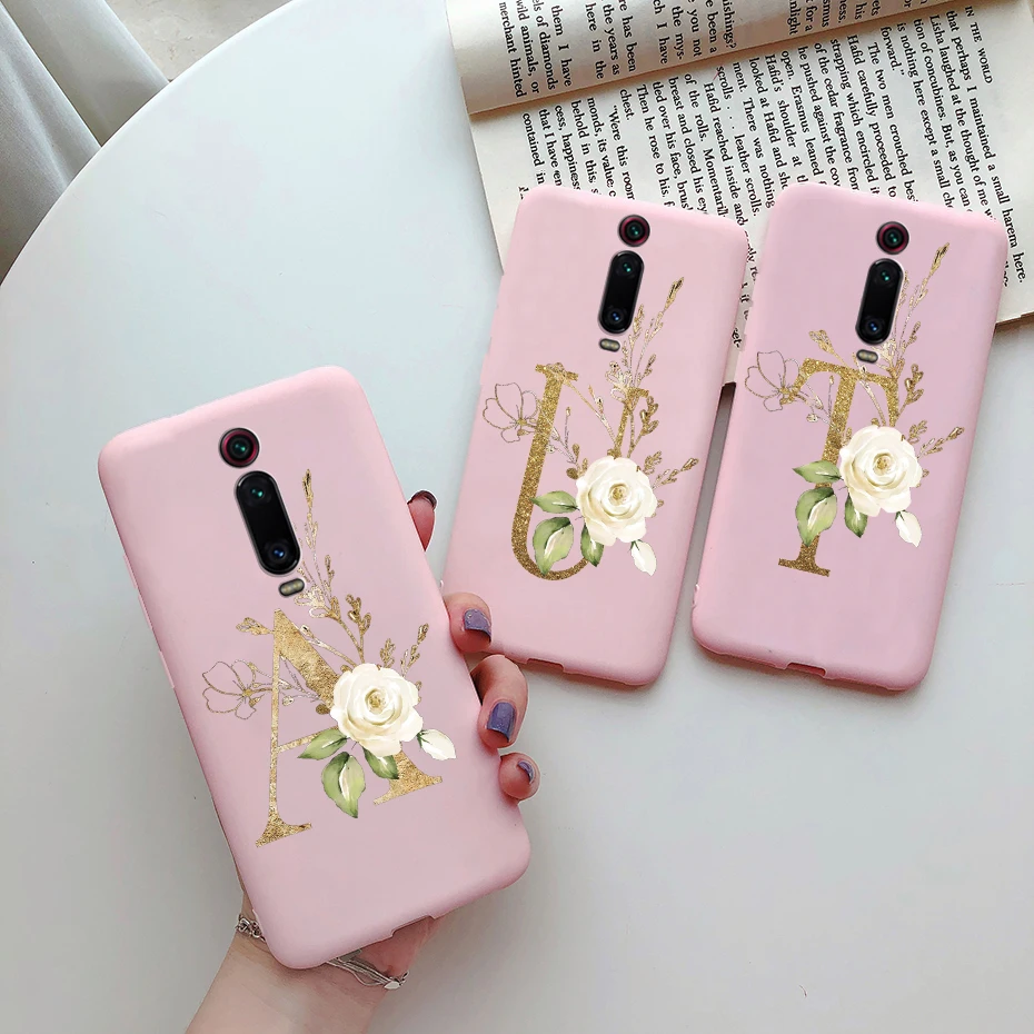 Funda trasera de silicona suave para Xiaomi Redmi 9, carcasa bonita con letras, 6,53" - imagen 2