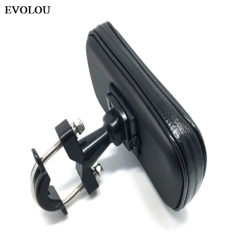 EVOLOU-Soporte para teléfono para motocicleta y bicicleta, bolsa para iphone 12 11 XR Samsung S20 M51, soporte para móvil, cubierta impermeable