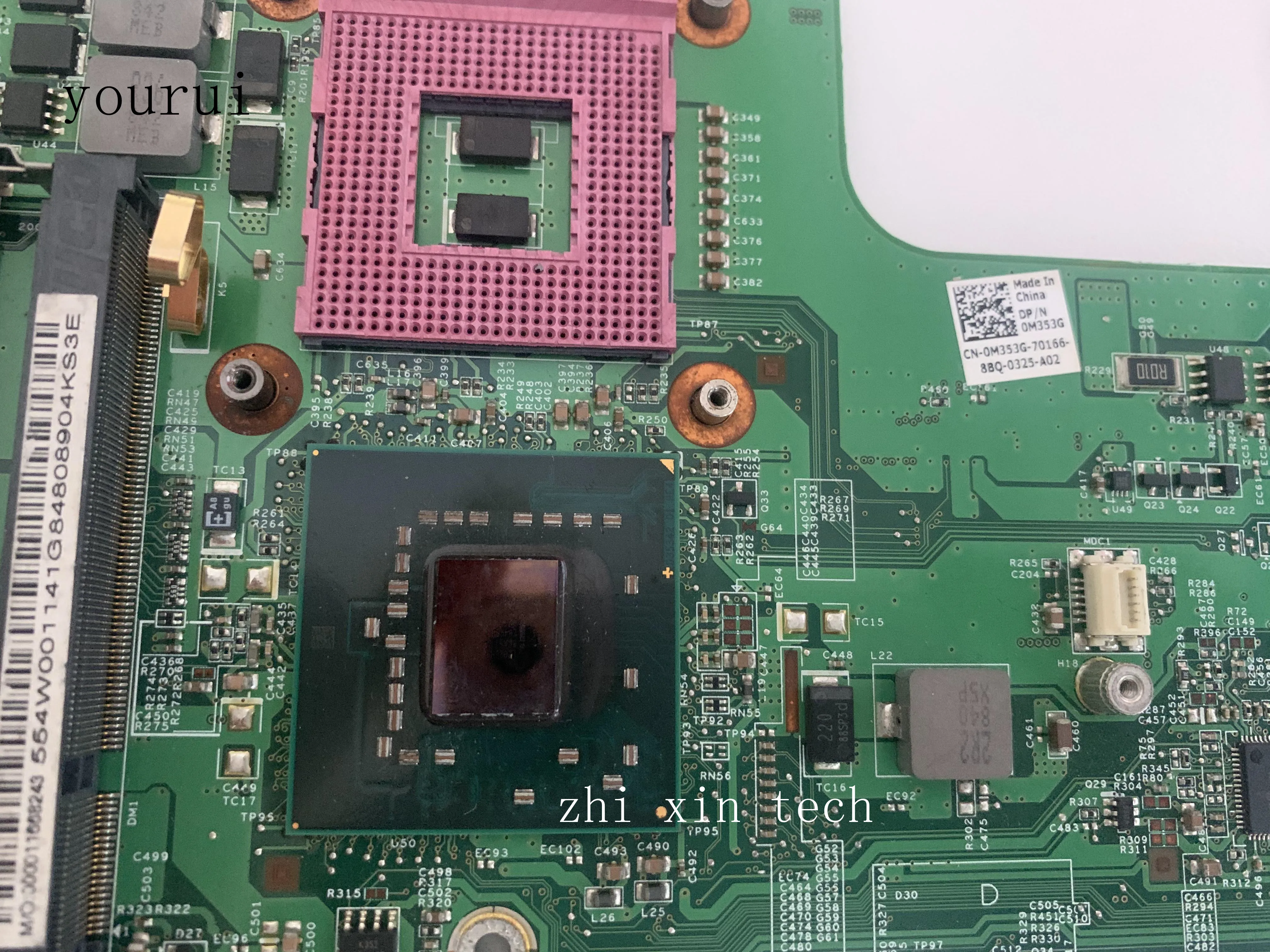 Yourui placa base Original para ordenador portátil Dell inspiron 1525 CN-0M353G 0M353G M353G 48.4W002.031 trabajo de prueba perfecto - imagen 3