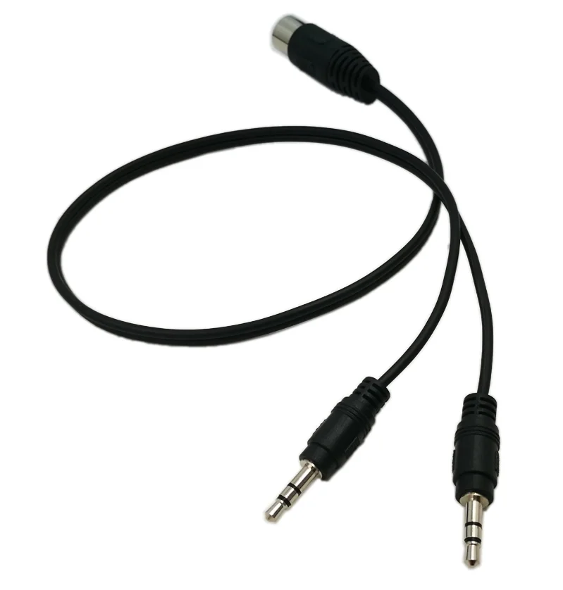 Cable divisor MIDI Y de 0,5 m Y 1,5 m, conector DIN de 5 pines, macho a Dual de 3,5 MM, TRS, para teléfono inteligente, AUX, auriculares, adaptador de Jack estéreo, Cable de entrada - imagen 2