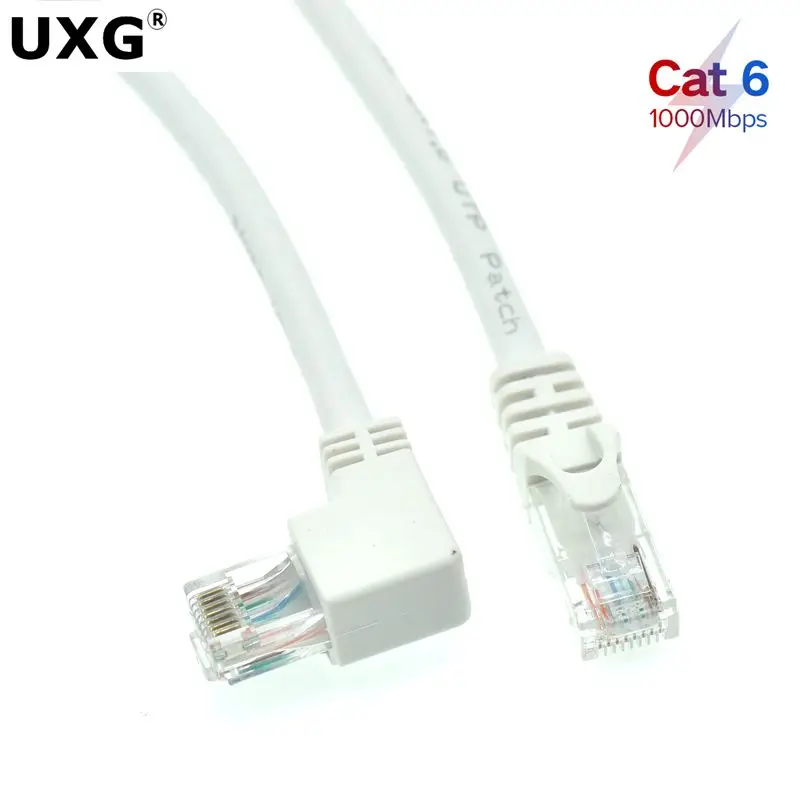 Cable RJ45 CAT6 Angular 90º - Conexión de Red Ethernet UTP Gigabit - imagen 2