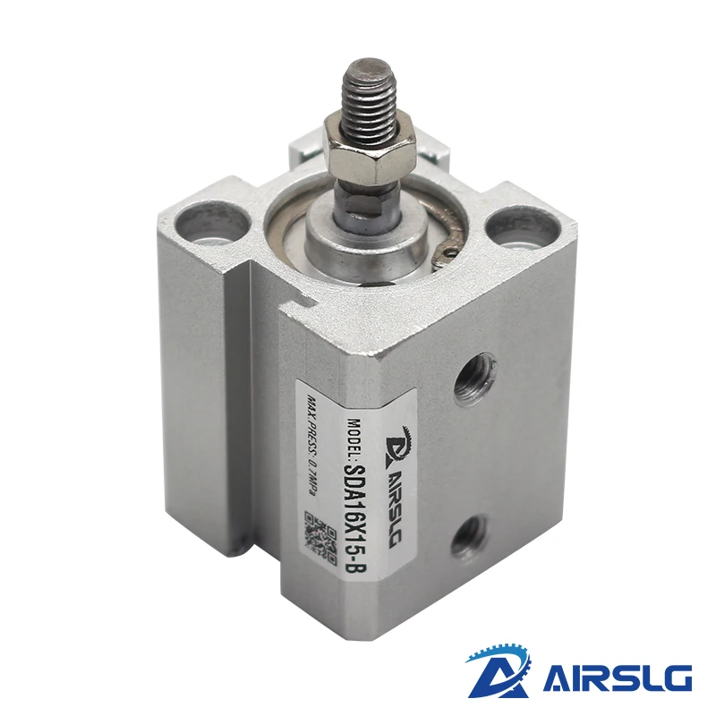 Cilindro neumático de aire tipo AIRTAC SDA100, cilindro compacto de doble acción SDA100, diámetro de 100mm, carrera de 5-100mm, rosca hembra/macho - imagen 4