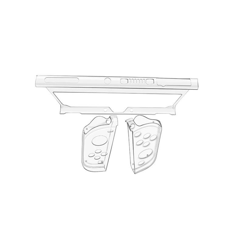 Conjunto de carcasa de cristal 8 en 1 para Switch OLED, película templada 9H, Stick Thumb, tapas para Joycon, cubierta protectora - imagen 5