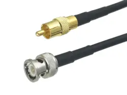Cable Pigtail Coaxial RG58 BNC a RCA TV - 15cm