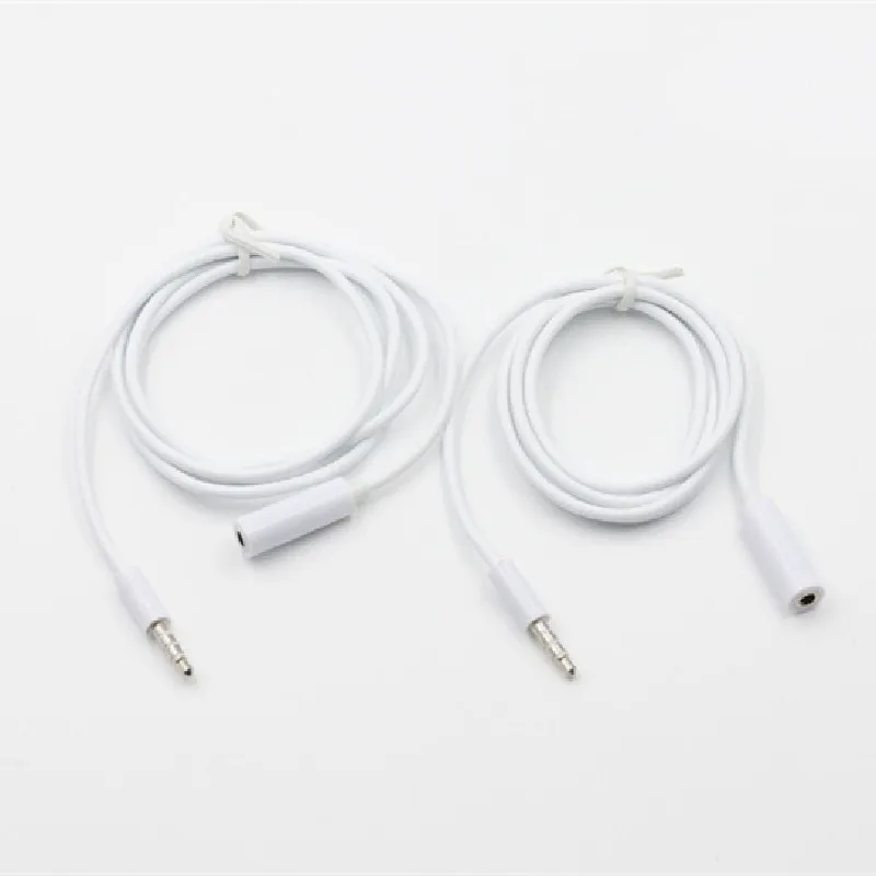 Cable de audio Color blanco 3,5 mm 4 polos Audio Estéreo Auriculares Cable de extensión macho a hembra - imagen 3