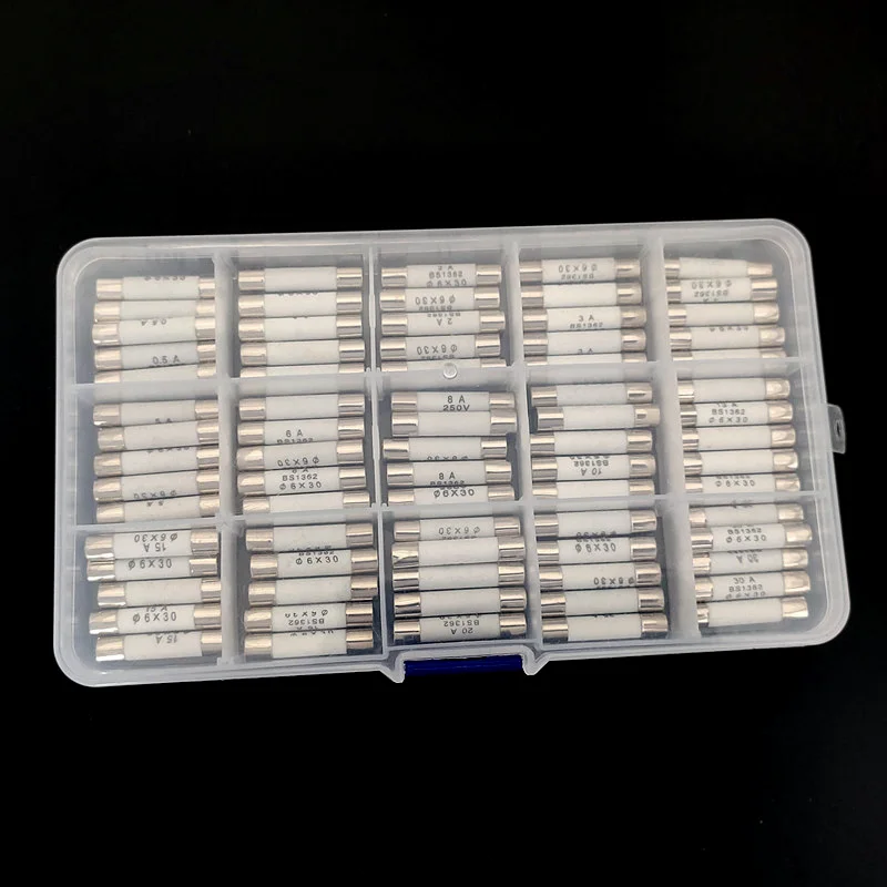 Kit Fusibles Cerámica 250V 6x30mm - 14 Valores 0.5A a 30A - imagen 2