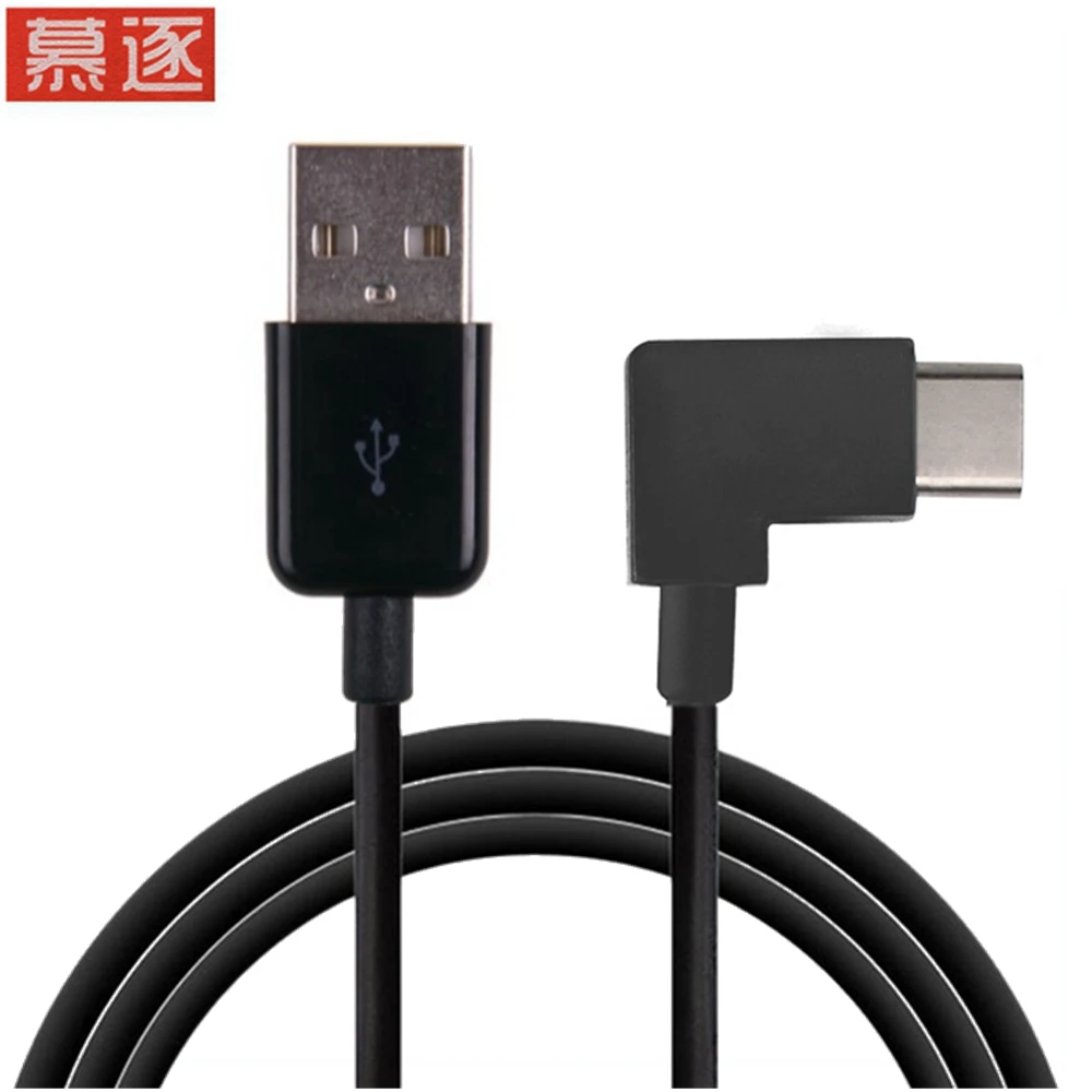 Cable USB 3.1 tipo C USB-C a USB 2,0 en ángulo recto, conector de 90 grados para tableta y teléfono móvil, 20cm/100cm/200cm/300cm