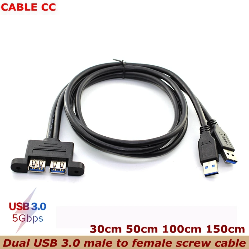 Cables de extensión USB 3,0 macho a USB 3,0 hembra de alta velocidad, dos Combo, 5gbp/s