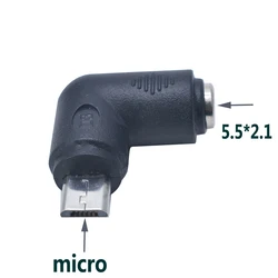 Adaptador de alimentación DC a Micro USB Macho – Conector Hembra